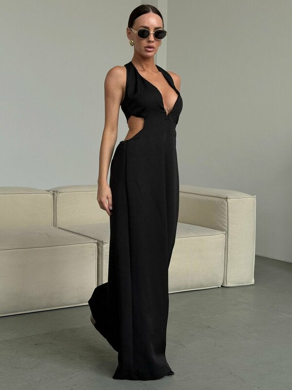 Macacão Alfaiataria Pantalona Longo Elegante